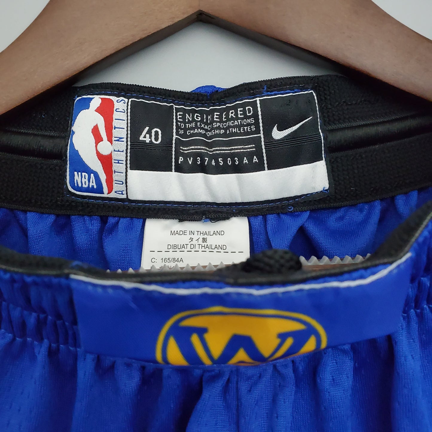 NBA Warriors blue shorts