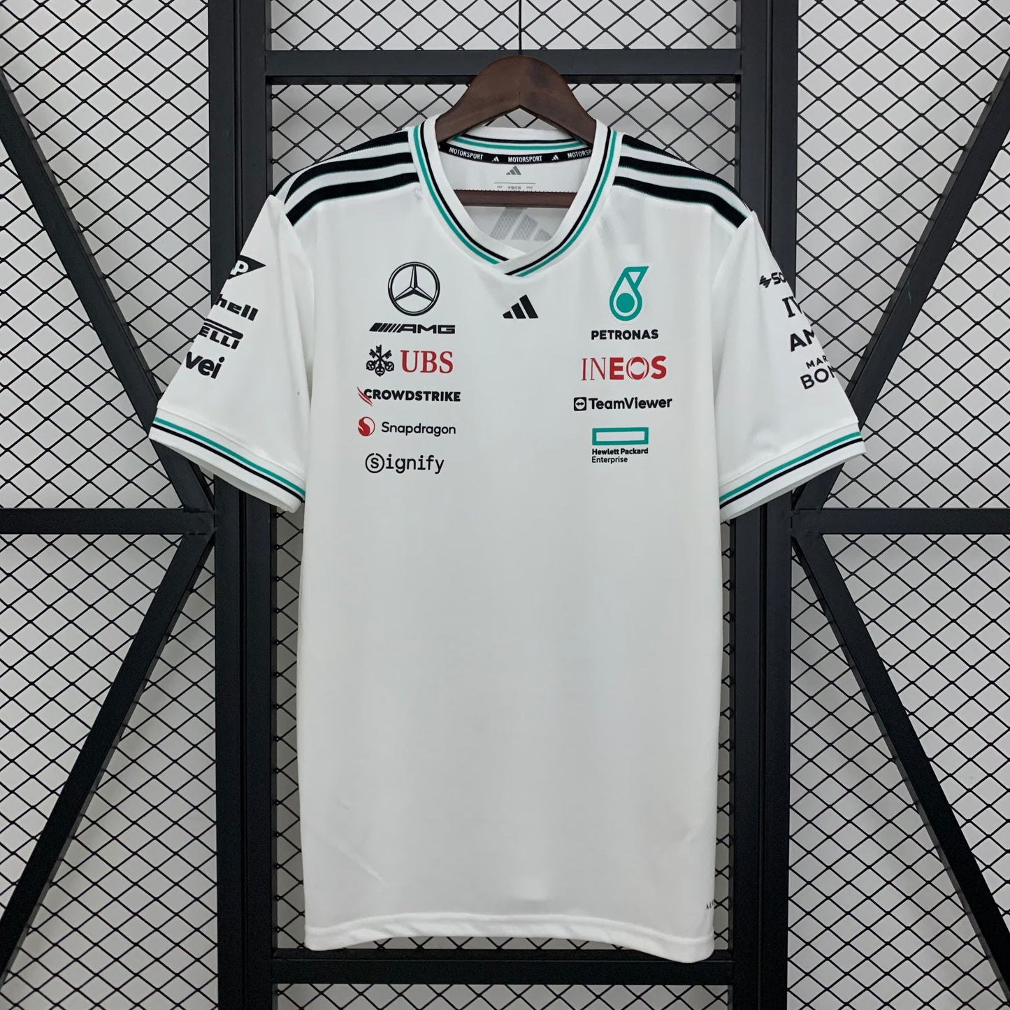 F1 Mercedes white 2025 T shirt