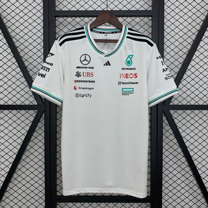 F1 Mercedes white 2025 T shirt