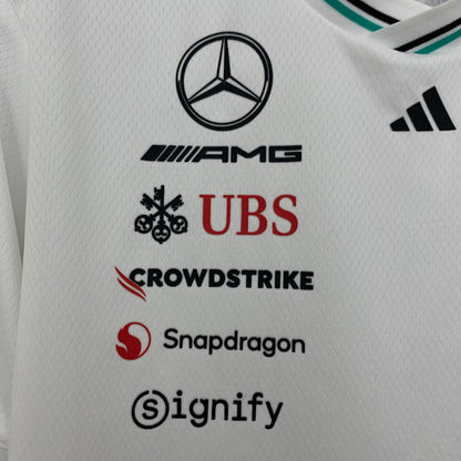 F1 Mercedes white 2025 T shirt