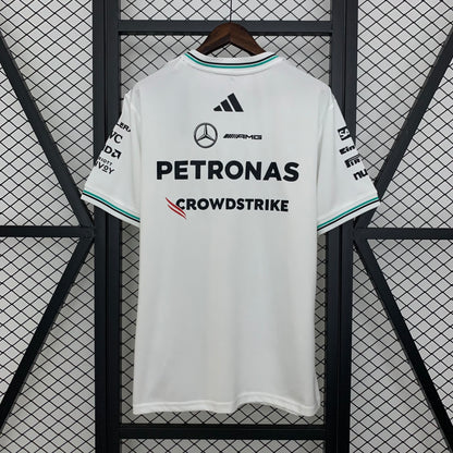 F1 Mercedes white 2025 T shirt