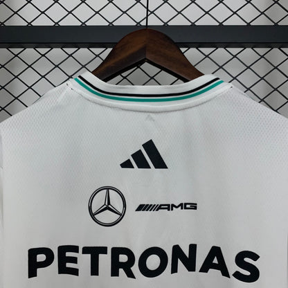 F1 Mercedes white 2025 T shirt